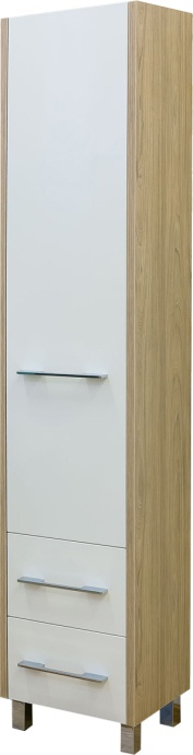 Шкаф-пенал Sanflor Ларго вяз швейцарский, белый R Н0000000029 - 0