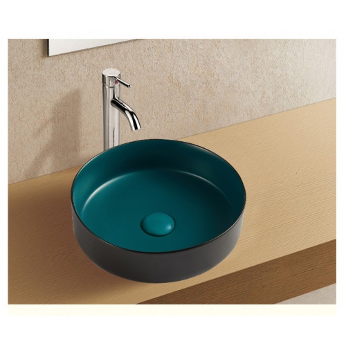 Раковина накладная Weltwasser WW ELBACH M3134 BBG 35.5 черный - зеленый  10000005599 - 0