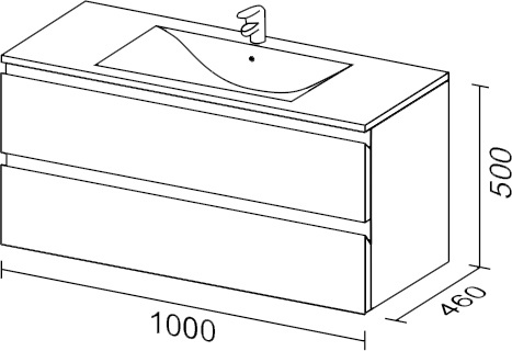 Тумба под раковину Sanvit Авеню-2 100 белый глянец kavenu2100w - 2