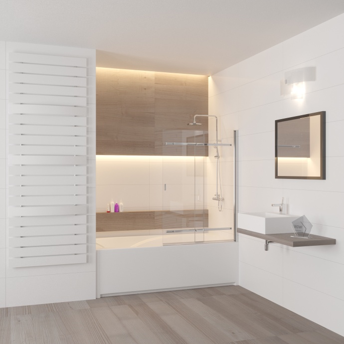 Шторка на ванну RGW Screens SC-44 100х150 профиль хром 03114410-11 - 0