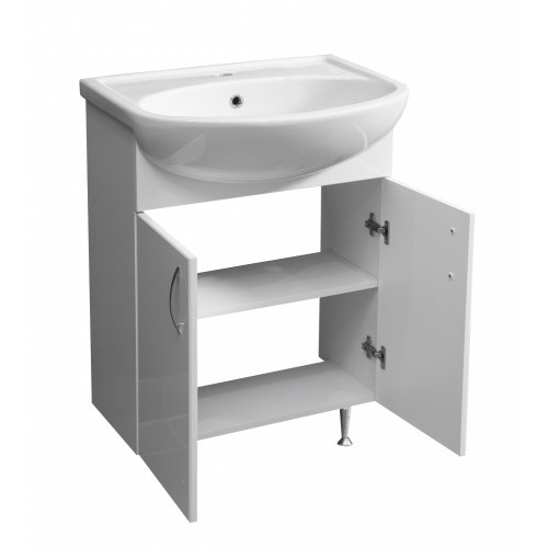 Тумба под раковину напольная Stella Polar Концепт 60 белая SP-00001273 - 1