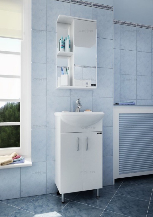 Тумба с раковиной Санта Уют 45 белый - 2