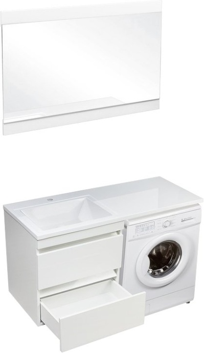 Тумба для комплекта Style Line Даллас 120 Люкс Plus подвесная, белая СС-00000469 - 3