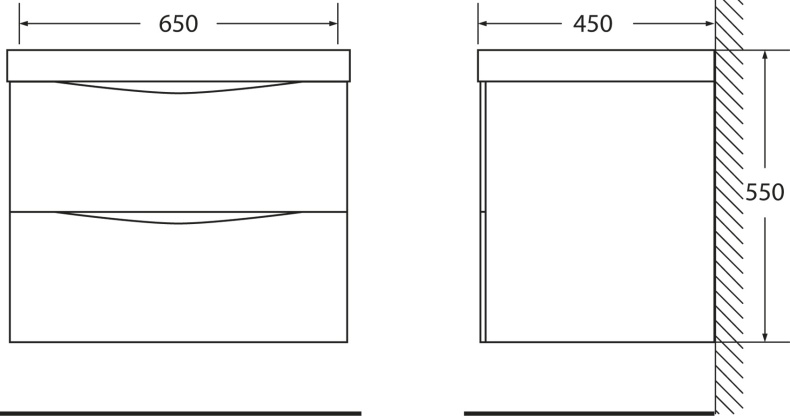 Тумба под раковину Belbagno Marino 65 белый MARINO-650-2C-SO-BL-P - 2