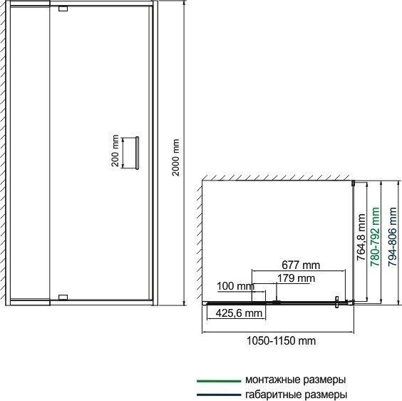 Душевой уголок Wasserkraft Berkel 48P14 110x80 см - 6