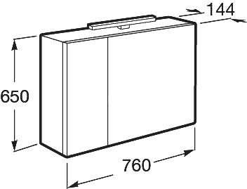 Зеркало-шкаф Roca Etna 80 дуб верона 857304445 - 4