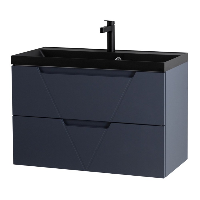 Тумба под раковину BelBagno Vittoria 80 черный матовый VITTORIA-800-2C-SO-GO-P - 3