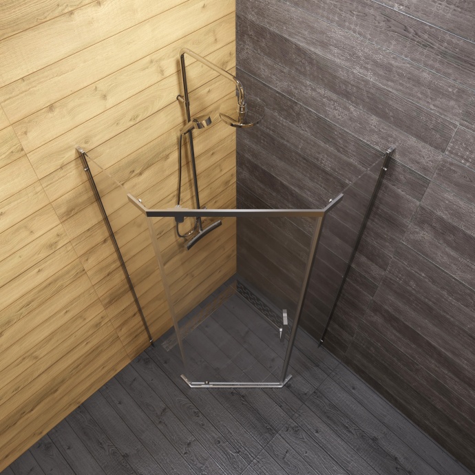 Душевой уголок DIWO Казань 90х90 профиль хром глянцевый Щ0000055601 - 9