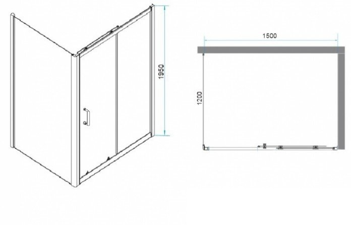 Душевой уголок RGW Passage PA-74 150x120 профиль хром стекло прозрачное 410874152-11 - 2