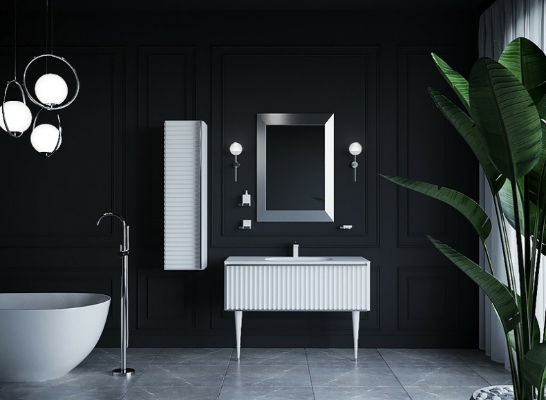 Тумба под раковину Boheme Armadi Art Vallessi Avantgarde 80 белый - хром 843-080-WCR - 4