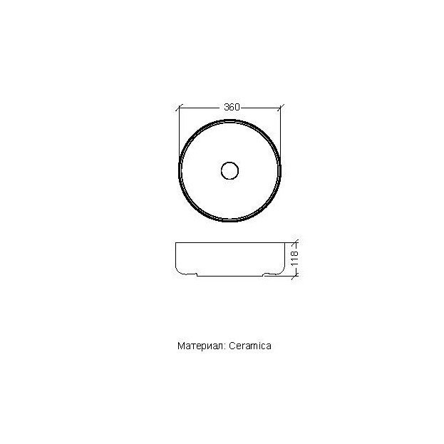Раковина накладная Armadi Art Vallessi 36 белый 884-WG - 1