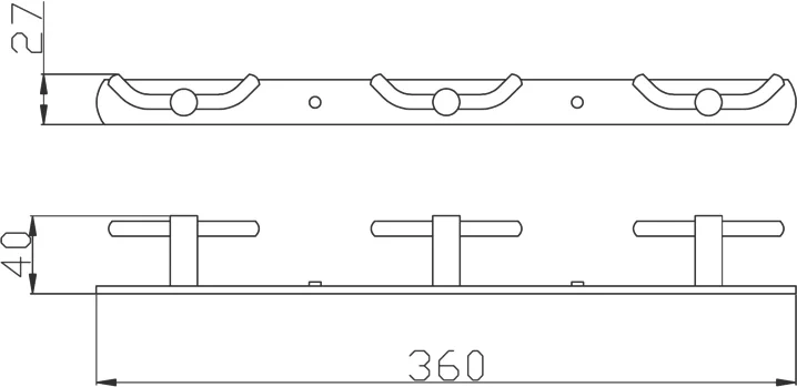 Планка с крючками Rav Slezak Colorado бронза COA0105SM - 1
