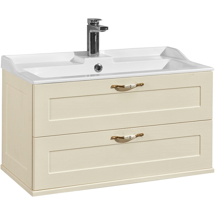 Тумба под раковину подвесная Aquaton Леон 80 бежевый 1A186301LBPR0 - 1