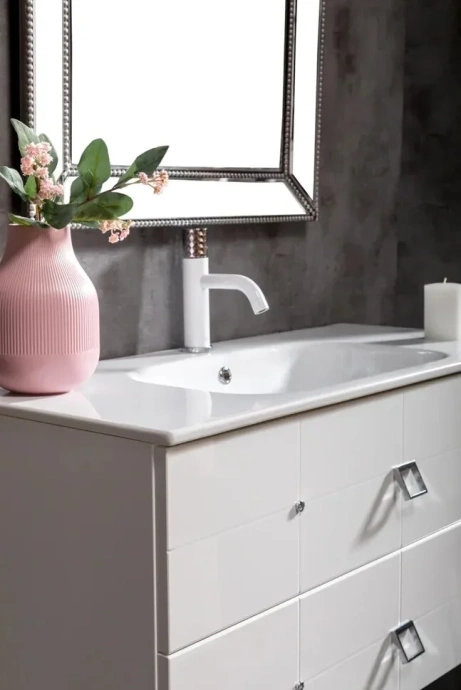 Тумба под раковину Armadi Art Vallessi Avangarde Piazza 100 белый - хром 841-100-WCR - 2