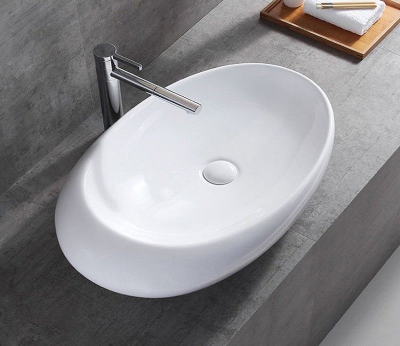 Раковина накладная Ceramalux N 69 белый  7807 - 0