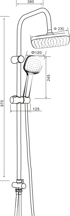 Душевой комплект Orange Aristo M19-944b черный - 9