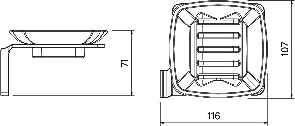 Мыльница Iddis Slide SLIBSG0i42 матовое стекло - 3