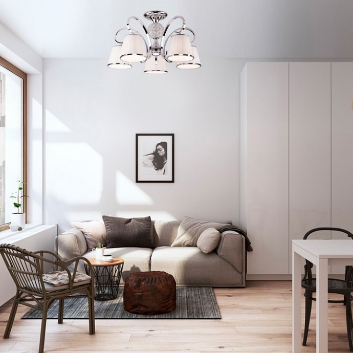 Потолочная люстра Eurosvet Tessa 60088/5 хром - 1