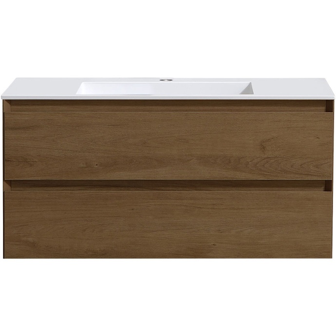 Тумба под раковину Vincea Luka 100 2 ящика темное дерево VMC-2L100TO - 0