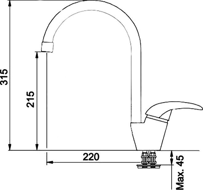 Смеситель Franke Platino 115.0289.894 для кухонной мойки - 1