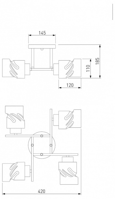 Потолочная люстра Eurosvet Hilari 30165/4 черный жемчуг - 2