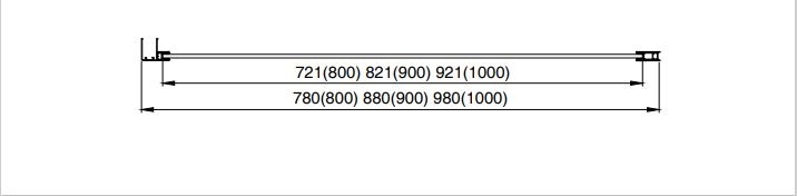 AQ NAA 6310-80 Неподвижная душевая стенка 800x2000, для комбинации с дверью, профиль хром, стекло прозрачное AQ ARI WA 08020CH - 3