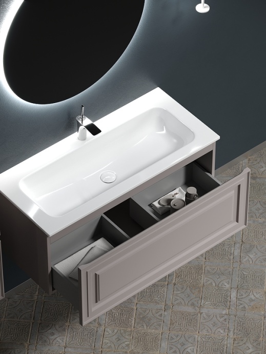 Тумба под раковину Sancos Very 100 темно-бежевая VR100SM - 2