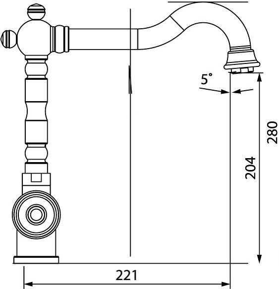 Смеситель для кухни, Oldie, IDDIS, OLDBRL0i05 - 1