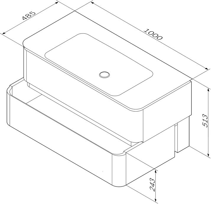 Тумба под раковину Am.pm Sensation 100 см  M30FHX1002NF - 9
