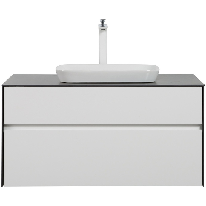 Тумба с раковиной Black&White Universell 100 бело-черная 907U1000 - 0