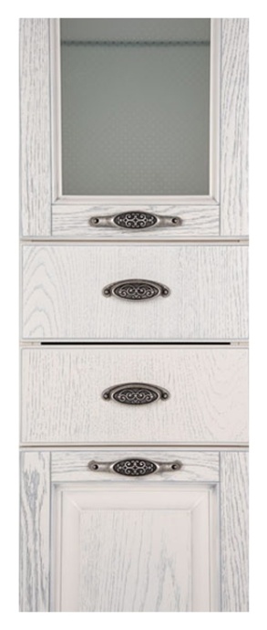 Шкаф-пенал Aquanet Тесса 35 фасад стекло, жасмин, серебро 185814 - 4