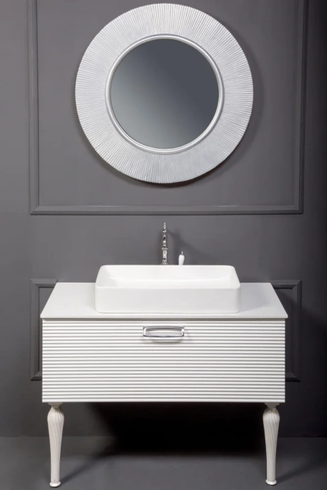 Тумба под раковину Armadi Art Vallessi Avangarde Linea 100 белый - хром 842-100-WCR - 2