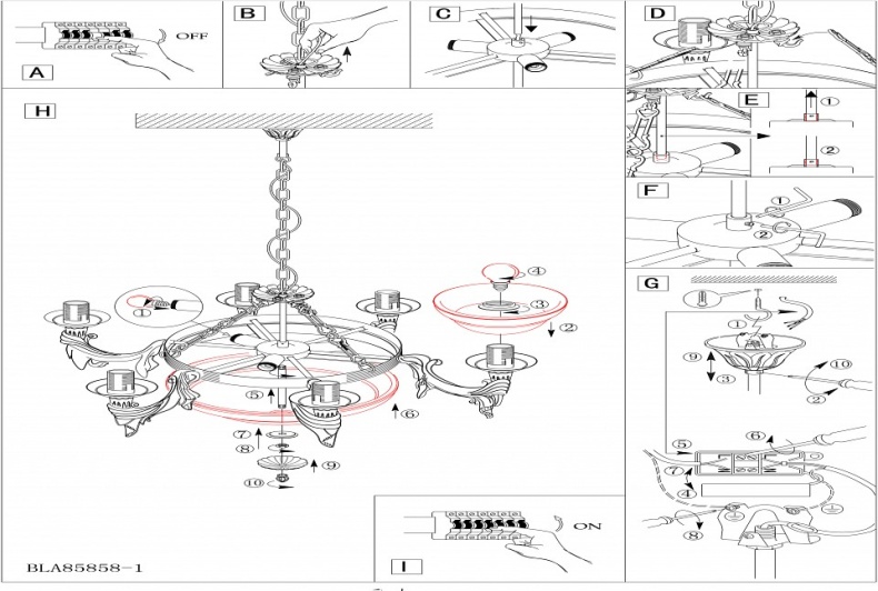 Подвесная люстра Eglo ПРОМО Marbella 85858 - 1