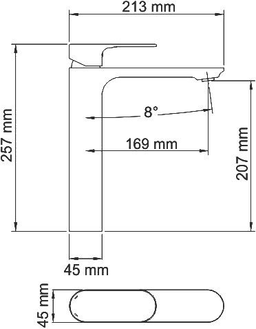 Смеситель Wasserkraft Elbe 7403H для раковины - 2