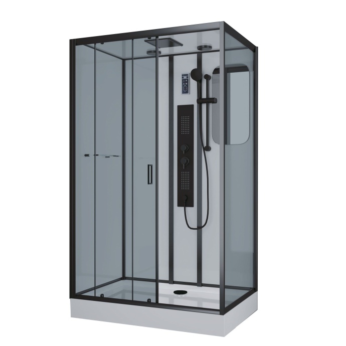 Душевая кабина Niagara Premium NG-6912-01GQR BLACK 120х80х210 правая, черная 69120134GQRBLACK - 0