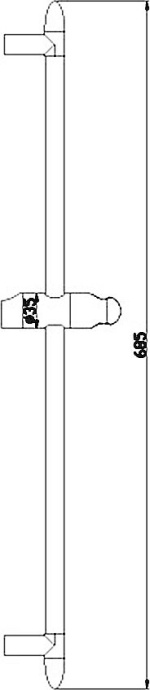 Душевая штанга Lemark  68.5 см  LM8063C - 2