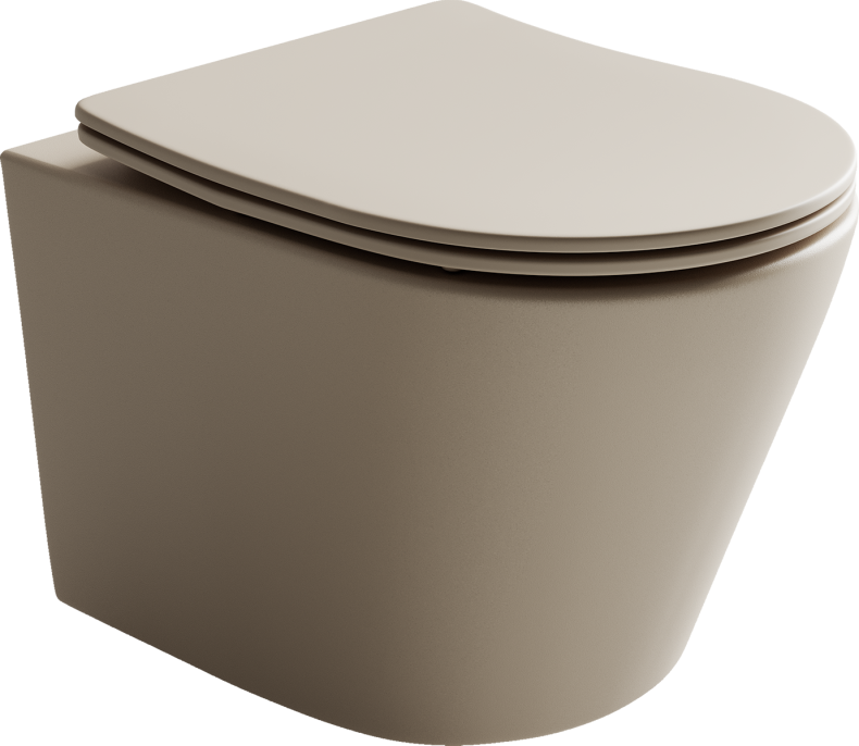 Унитаз подвесной Ceramica Nova Balearica Rimless CN6000MC капучино матовый - 0