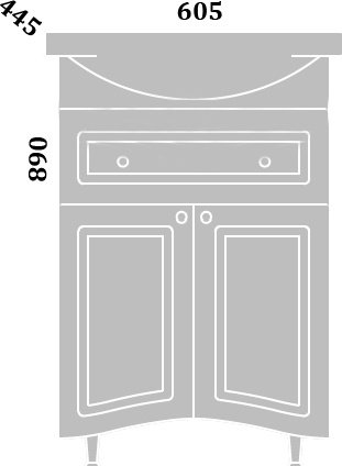 Тумба с раковиной Sanflor Софи 60 - 6
