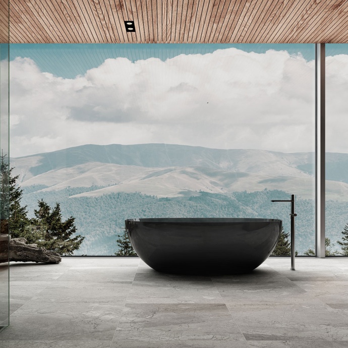 Ванна прозрачная Vincea 170х75 черный VBT-6T01B - 0