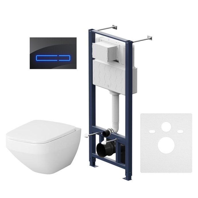 Комплект AM.PM Inspire V2.0 IS450A38.50A1700 с сиденьем микролифт, сенсорная кнопка - 0