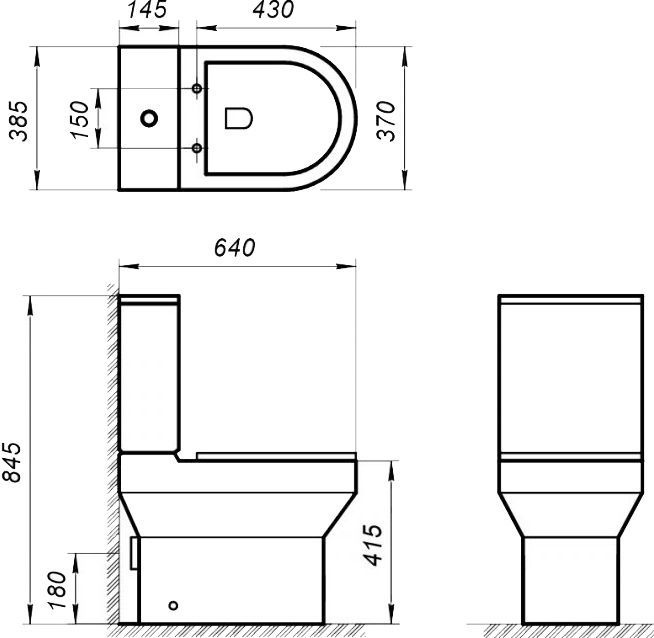 Чаша для унитаза-компакта BelBagno Norma белый  BB339CPR - 2