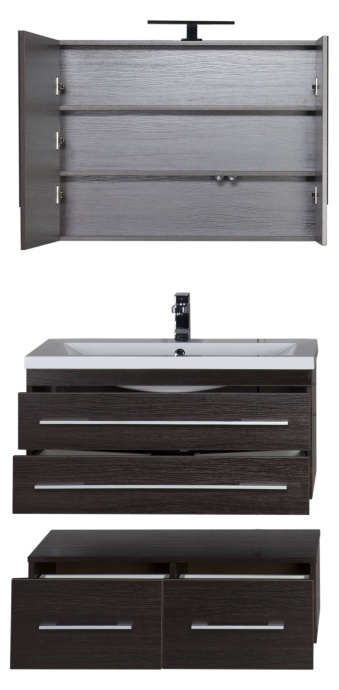 Зеркало-шкаф Aquanet Нота 90 камерино венге 159110 - 17