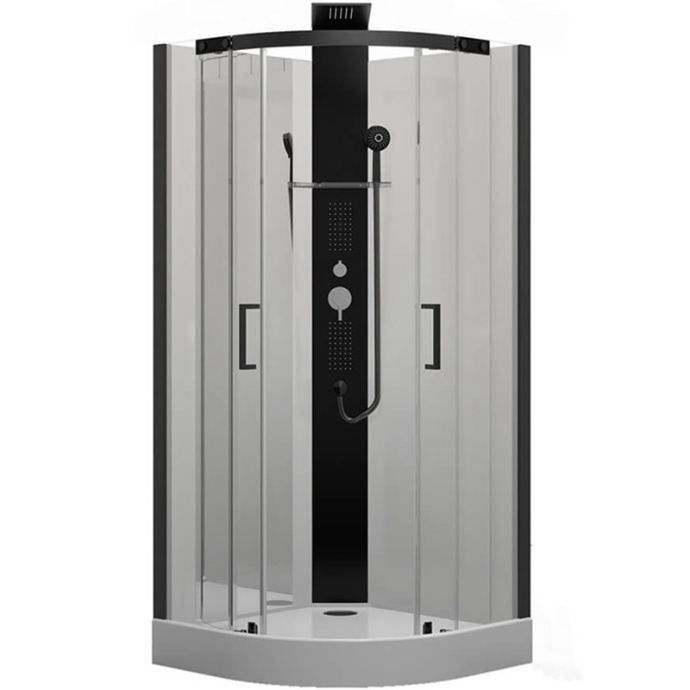 Душевая кабина Black&White Galaxy 90х90 черная с гидромассажем 8701900 - 0