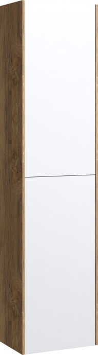 Шкаф-пенал Aqwella 5 stars Mobi 35 дуб балтийский, белый - 0