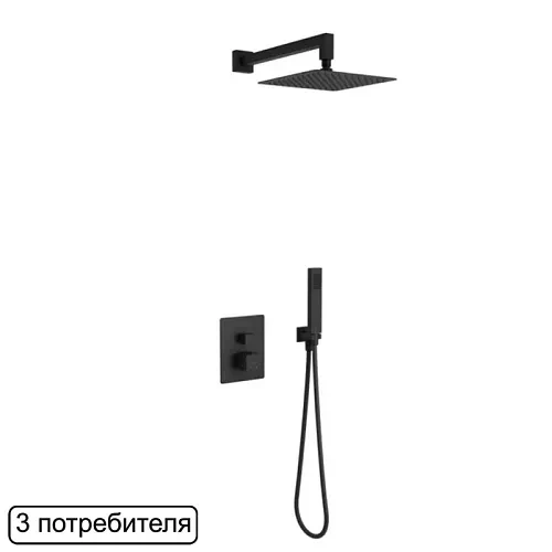 Душевой комплект Excellent Keria черный матовый AREX.SET.2048BL - 0