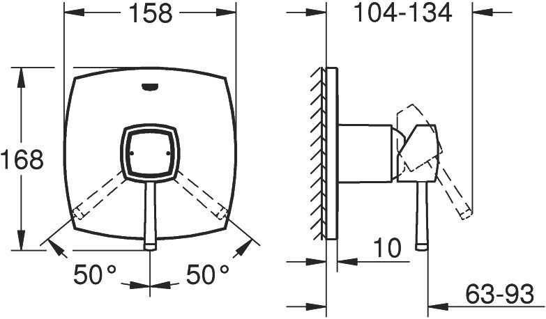 Смеситель Grohe Grandera 24067000 для душа - 1