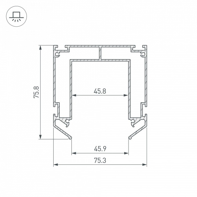 Профиль-держатель Arlight MAG-STRETCH-45-2000 032752(2) - 2
