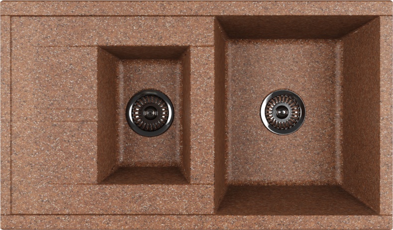 Мойка кухонная AQUATON Делия 87 терракотовая 1A716232DE270 - 0