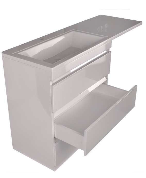 Тумба под раковину Style Line Даллас 130 Люкс Plus, белый  СС-00000558 - 2
