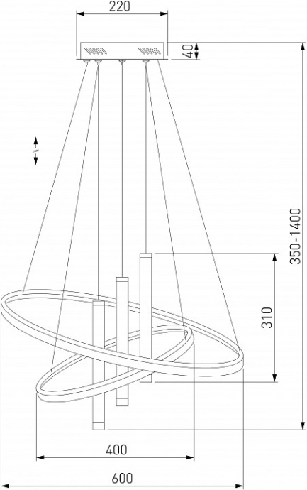 Подвесной светильник Eurosvet Stroke 90270/3 черный - 2